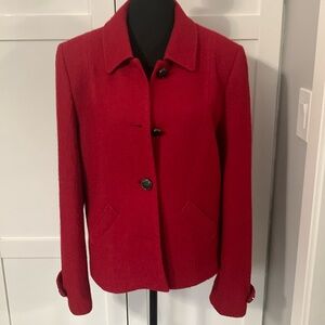 Laura Red Wool Dress Jacket